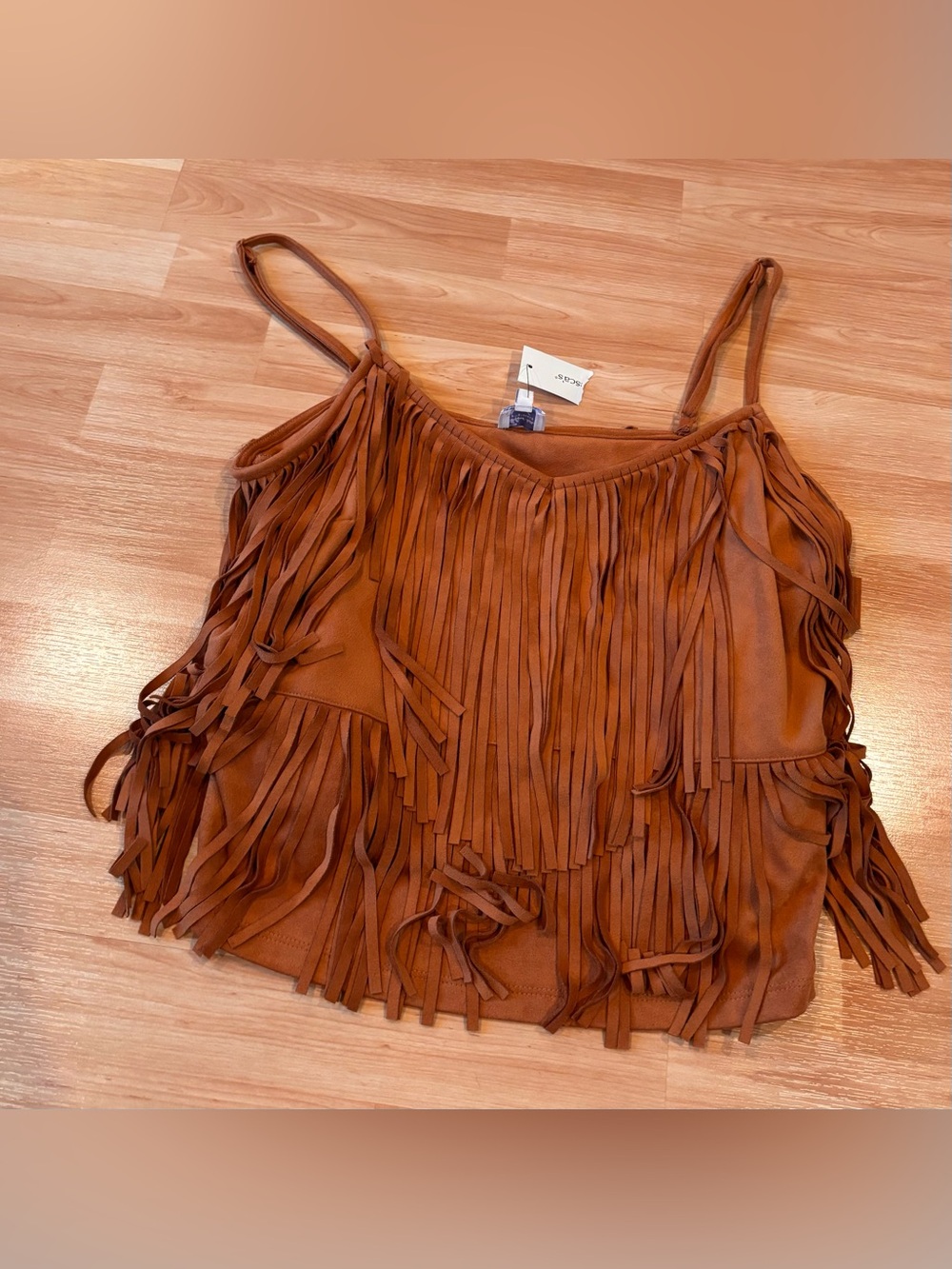 Blue Rain Francescas Brown Fringe Tank Top